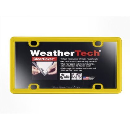 WeatherTech ClearCover License Plate Cover and Frame, Baby Blue