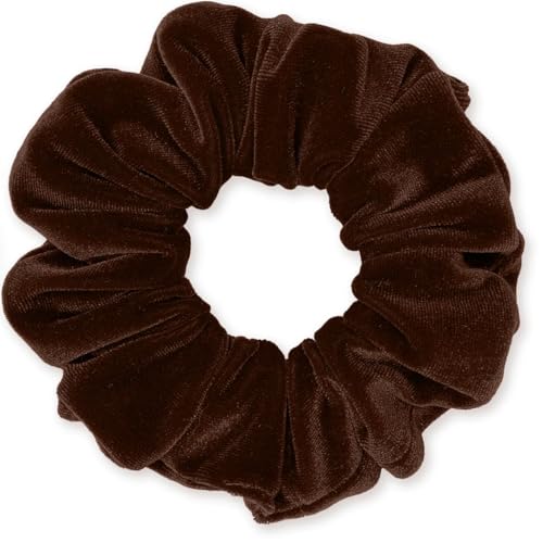 Velvet Scrunchies 3-Pack Gift Set Premium Plush Ponytail Holder Made in the USA Burgundy Forest Black