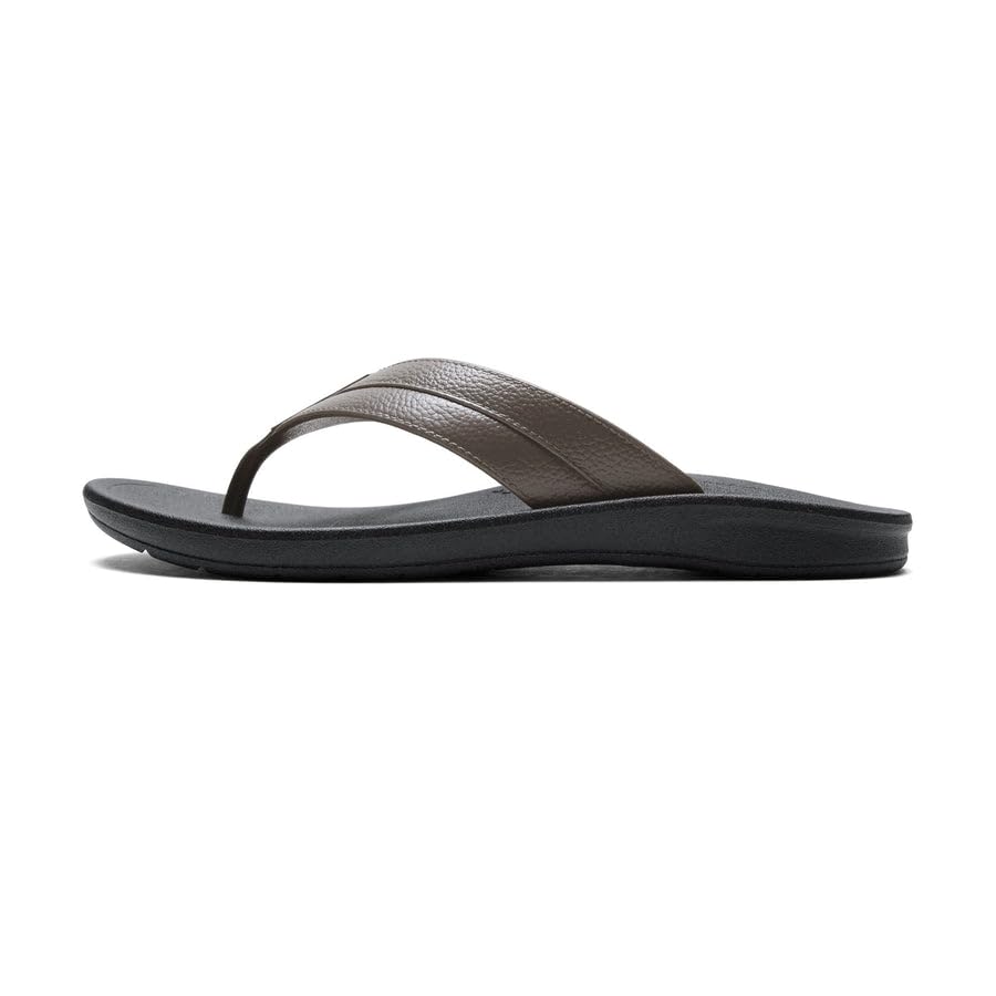 OKABASHI Men's Voyager Flip Flop | Scultped Footbed w/Nonslip Grip | Slip Resistent & Waterproof | Sustainably Made in the USA