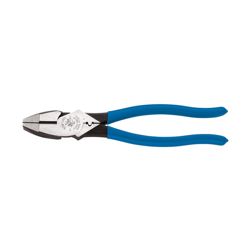 Klein Tools D20009NEGLW Side Cutter Linemans Pliers Cut ACSR, Screws, Nails, Hard Wire, 9-Inch Hi-Viz Pliers