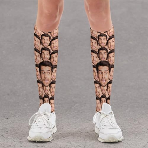 Custom Socks with Picture:Made in USA,Customized Face Socks,Personalized Socks Memorial Gift for Men Women Kid