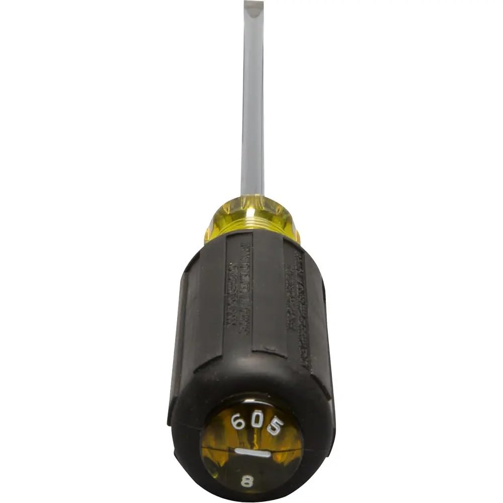 Klein Tools 605-6 1/4-Inch Cabinet Tip Screwdriver, Heavy Duty, 6-Inch, Made in USA
