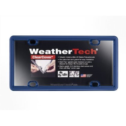 WeatherTech ClearCover License Plate Cover and Frame, Baby Blue