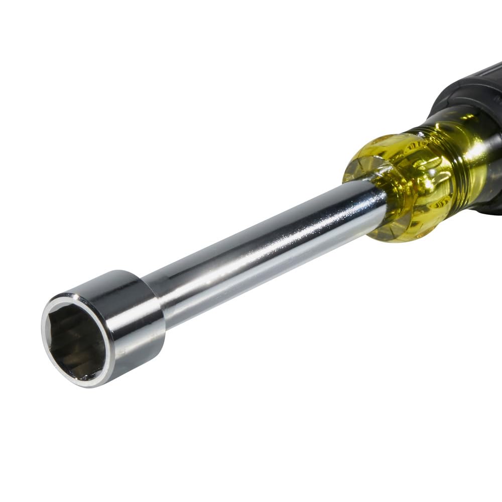 Klein Tools 630-5/16 Nut Driver, Made in USA, 5/16-Inch Tip Nut Driver with 3-Inch Hollow Shaft, Cushion Grip Handle