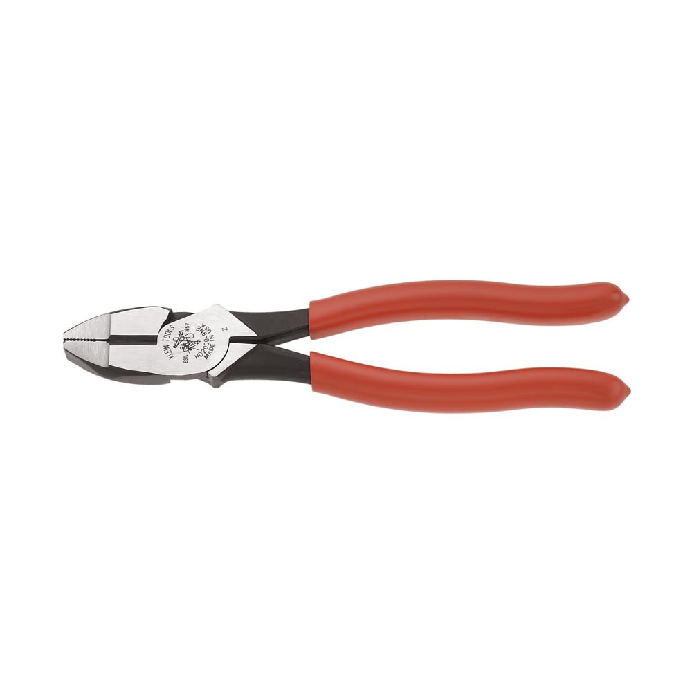 Klein Tools HD213-9NETH Lineman's Pliers, Made in USA, Oversized Heavy Duty, High Leverage Side Cutting Pliers, 9-Inch