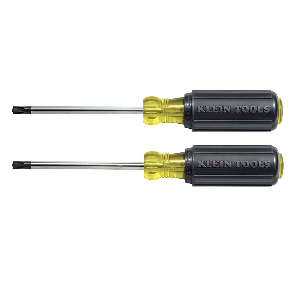 Klein Tools 32378 Combination Tip Screwdriver Set with #1 and #2 Combination Tips and Cushion-Grip Handles, Made in USA, 2-Piece
