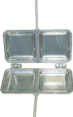 C. Palmer Aluminum Campfire Cooking Sandwich Maker, Long Handle Mountain Pie Maker, Made in America