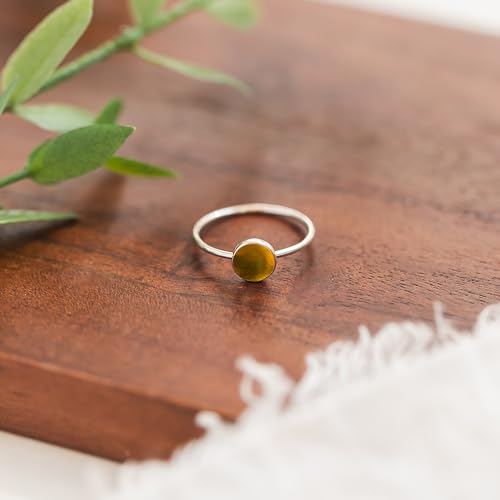 Bottled Up Designs Handmade, Stacking Ring, Recycled Vintage Bottles, Sterling Silver, Made in USA, Mothers Day, Women, Anniversary (9, Cobalt 1960s Skin Cream Jar)