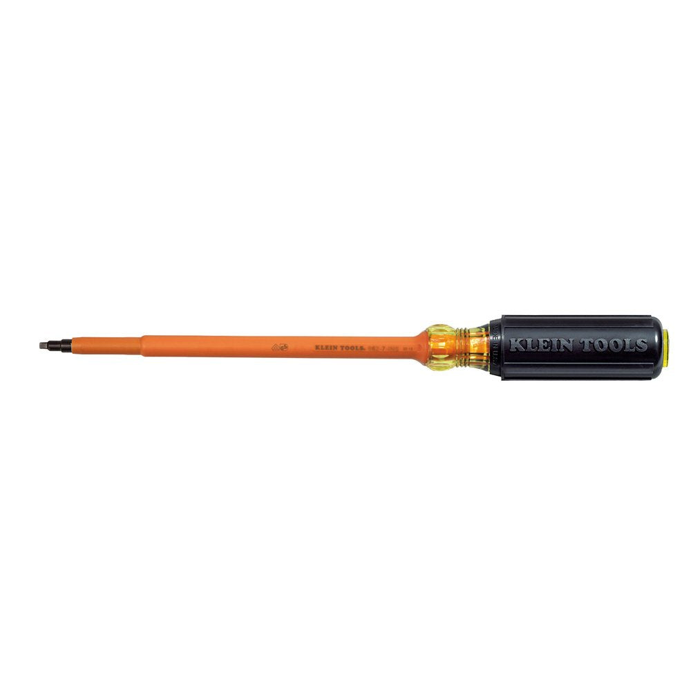 Klein Tools 602-4-INS 1/4-Inch Cabinet Tip Insulated Screwdriver, 4-Inch, Made in USA