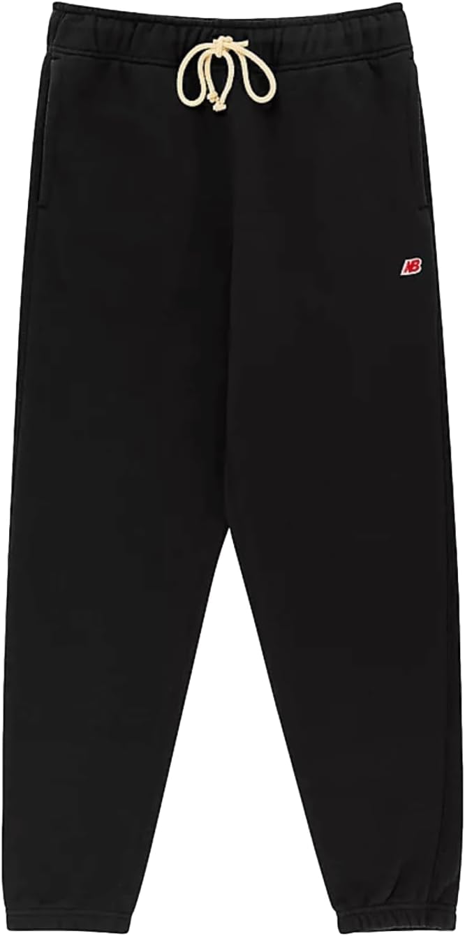 New Balance Made in USA Core Sweatpants - Premium Quality, Comfortable Fit, Made with Domestic Fabrics (US, Alpha, Medium, Regular, Regular, Black)