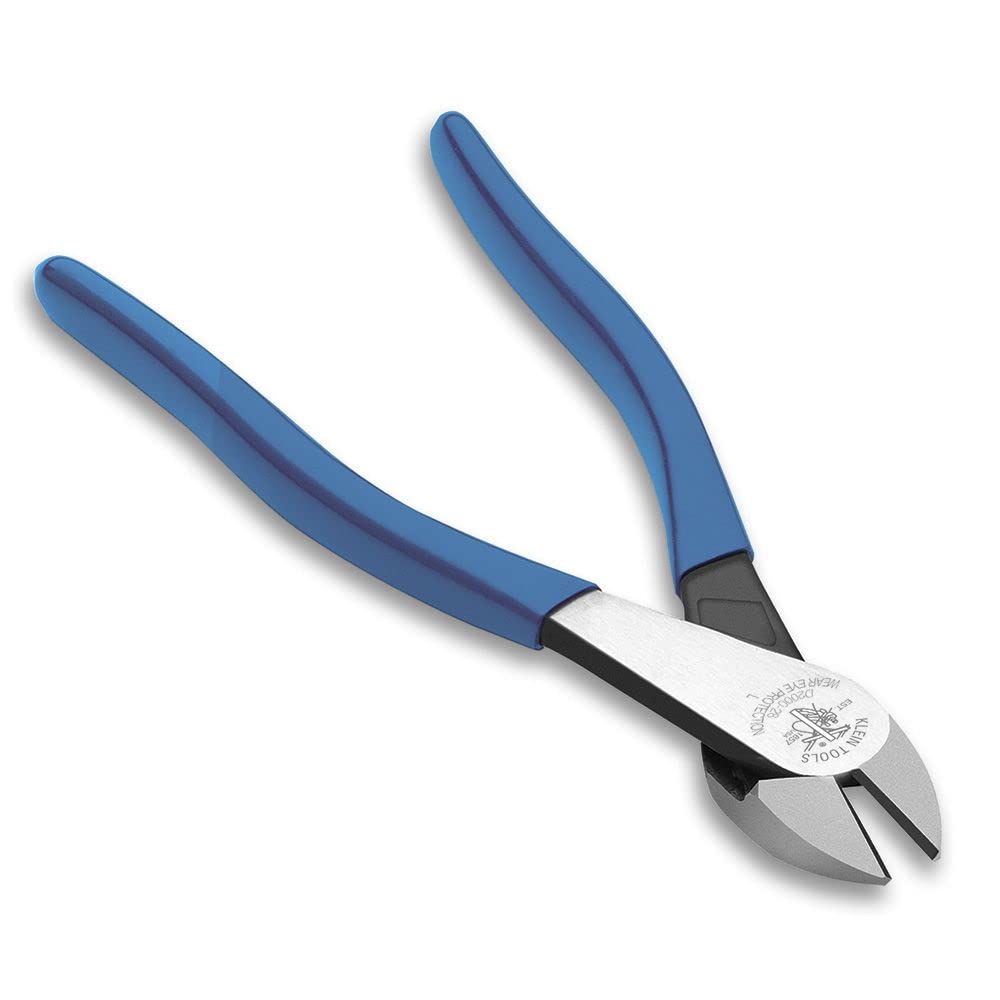 Klein Tools D2000-48 Pliers, Made in USA, Linemans Diagonal Cutting Pliers with High Leverage Design, 8-Inch