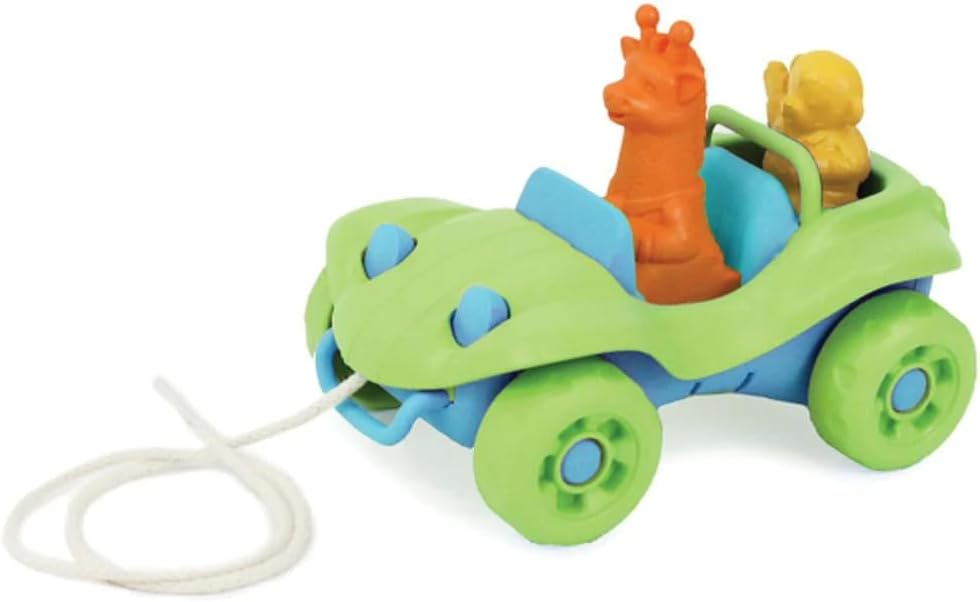 Green Toys Dune Buggy Pull Toy, Green