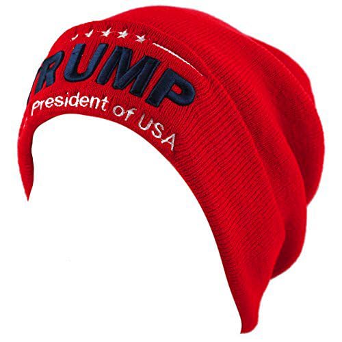Made in USA Exclusive 2024 47th President 3D Trump Skull Knit Beanie Cap President Beanie Hat