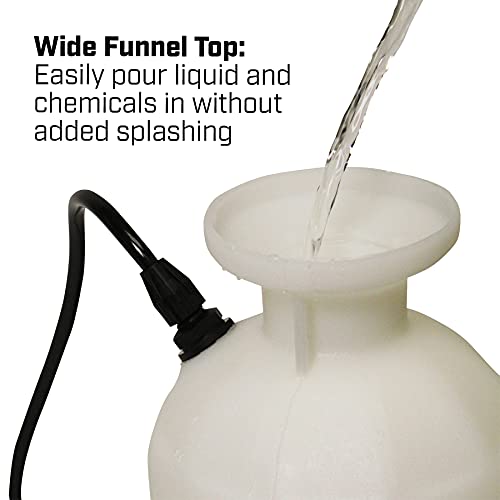 Chapin International 20541 1 Gallon Lawn & Garden Multi-purpose Sprayer with Foaming and Adjustable Nozzles, Made in the USA, 1-pack, Translucent White