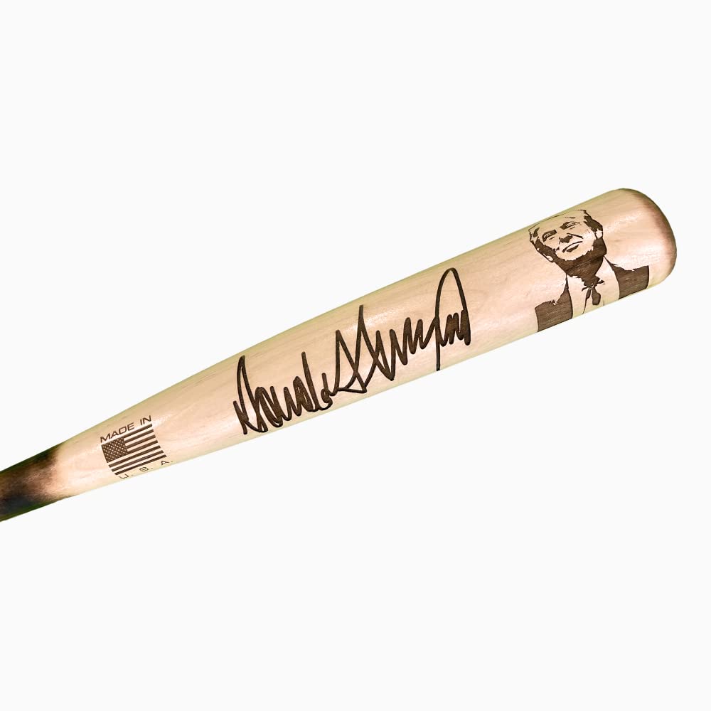 Trump Signature Laser-Engraved Baseball Bat
