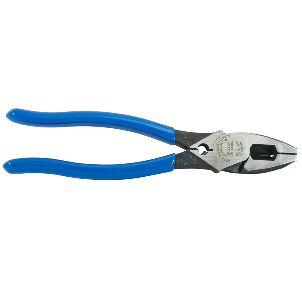 Klein Tools D20009NEGLW Side Cutter Linemans Pliers Cut ACSR, Screws, Nails, Hard Wire, 9-Inch Hi-Viz Pliers