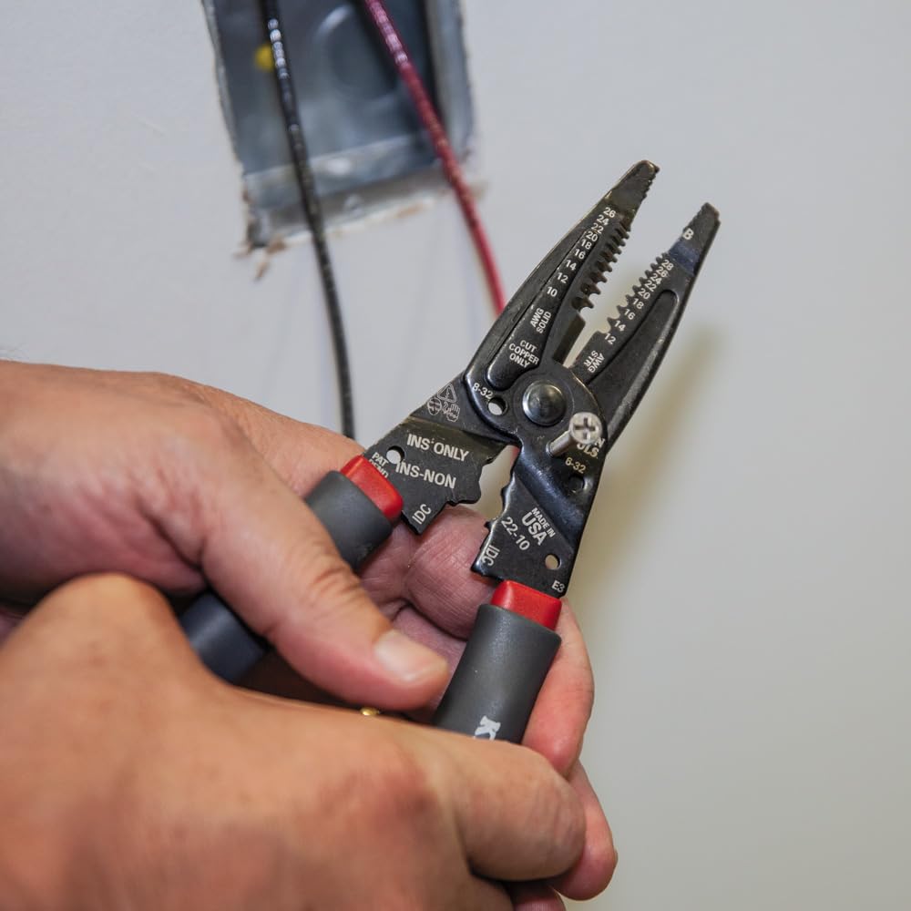 Klein Tools 1019 Klein Kurve Wire Stripper / Crimper / Cutter for B and IDC Connectors, Made in USA, Terminals, More