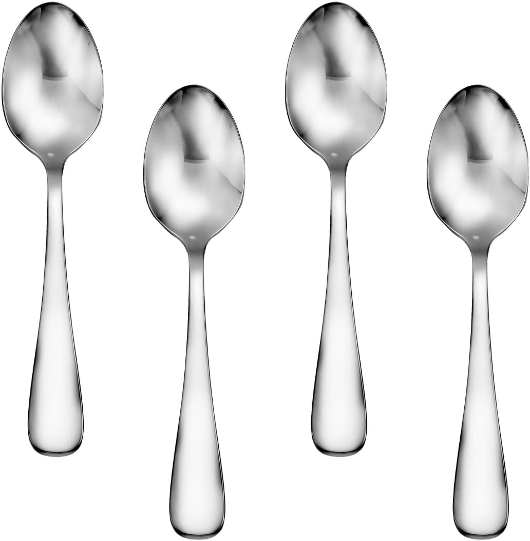Dinner Spoon/Place Spoon Made in USA Set of 12 18/10 Stainless Steel Flatware Mirror Finish Dishwasher Safe TAA HubZone and Buy American Compliant Annapolis Silverware Made by Sherrill Manufacturing