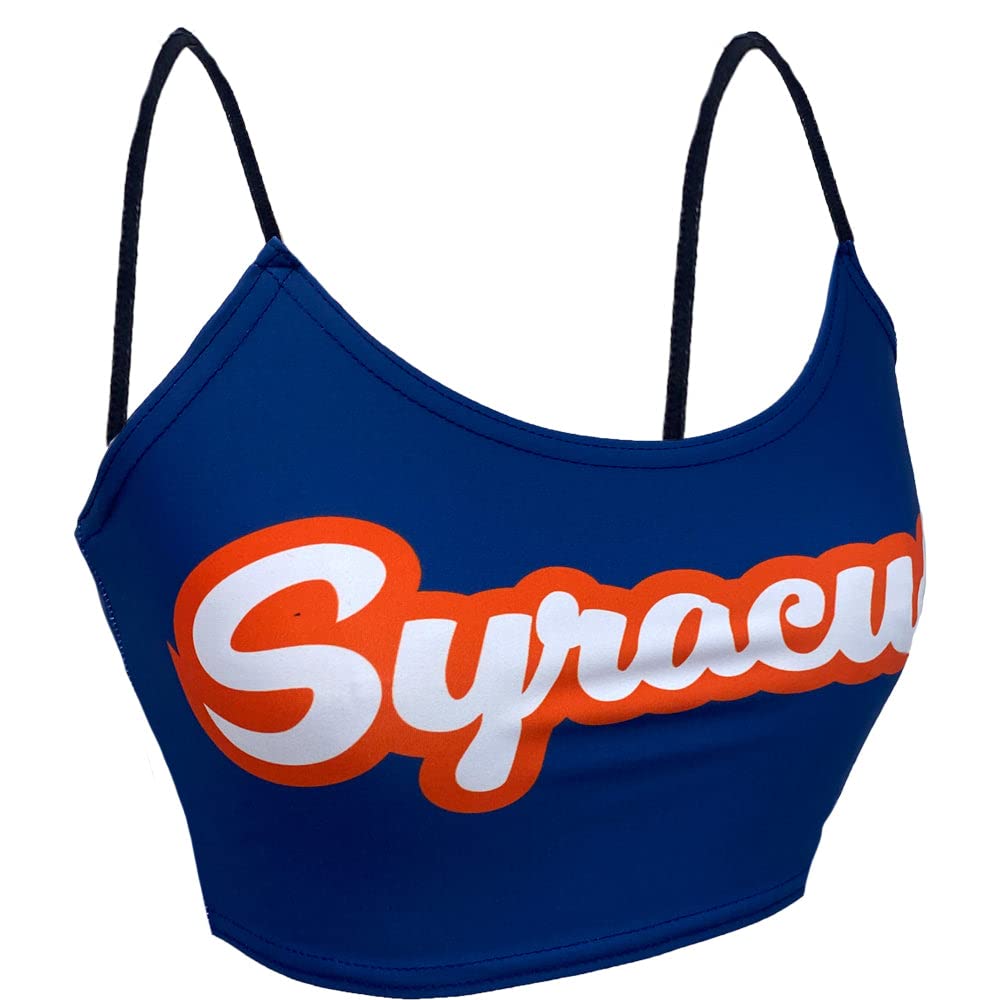 Lojobands Women's Tailgate Outfit College Spaghetti Tank Top Crop Top Made in USA One Size Fits Most