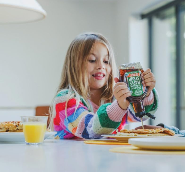 Butternut Mountain Farm Pure Vermont Maple Syrup, Organic, Grade A, Amber Rich, 12 oz, Easy Squeeze Bottle