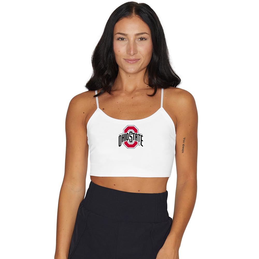Lojobands Women's Tailgate Outfit College Spaghetti Tank Top Crop Top Made in USA One Size Fits Most