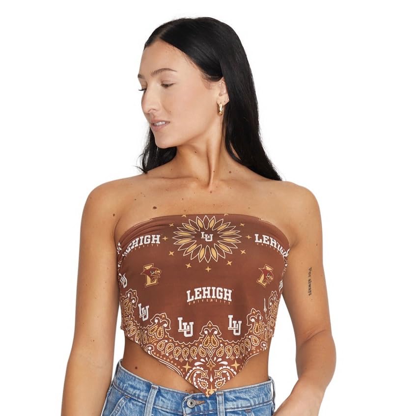 Lojobands Women's Bandana Top Tailgate Outfit College Tank Top Crop Top Made in USA One Size Fits Most