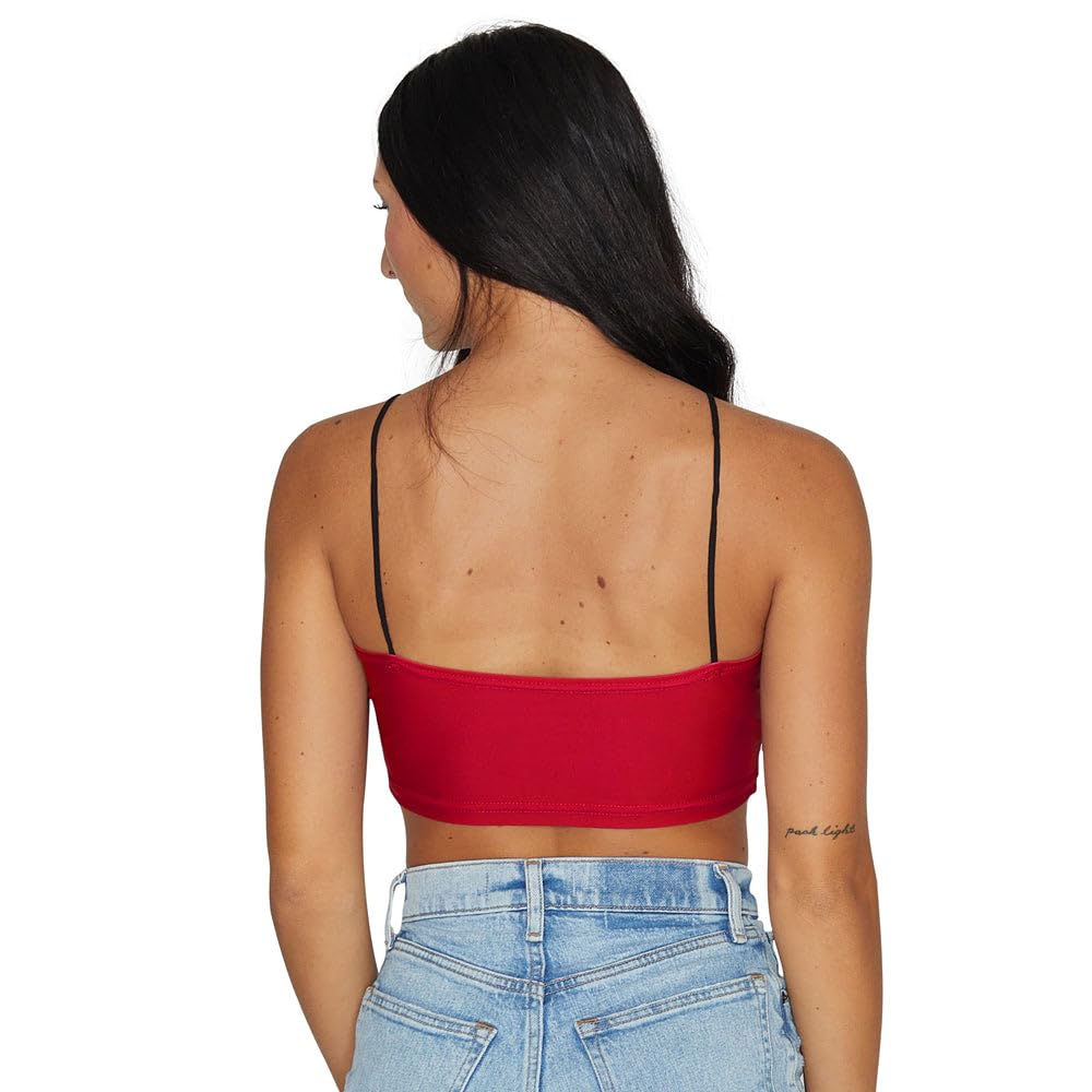 Lojobands Women's Tailgate Outfit College Spaghetti Tank Top Crop Top Made in USA One Size Fits Most