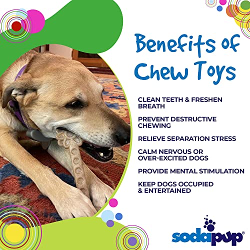 SodaPup Hot Dog – Durable Dog Chew Toy Made in USA from Non-Toxic, Pet Safe, Food Safe Nylon Material for Mental Stimulation, Clean Teeth, Fresh Breath, Problem Chewing, Calming Nerves, & More