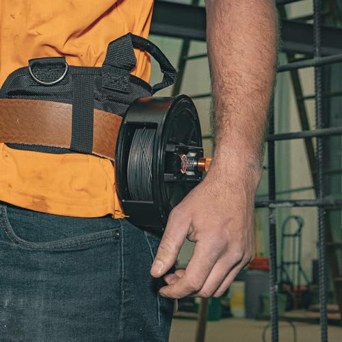 Klein Tools 27400 Tie wire Reel, Made in USA, Lightweight Aluminum, Left Handed and Right Handed with Rewind Knob