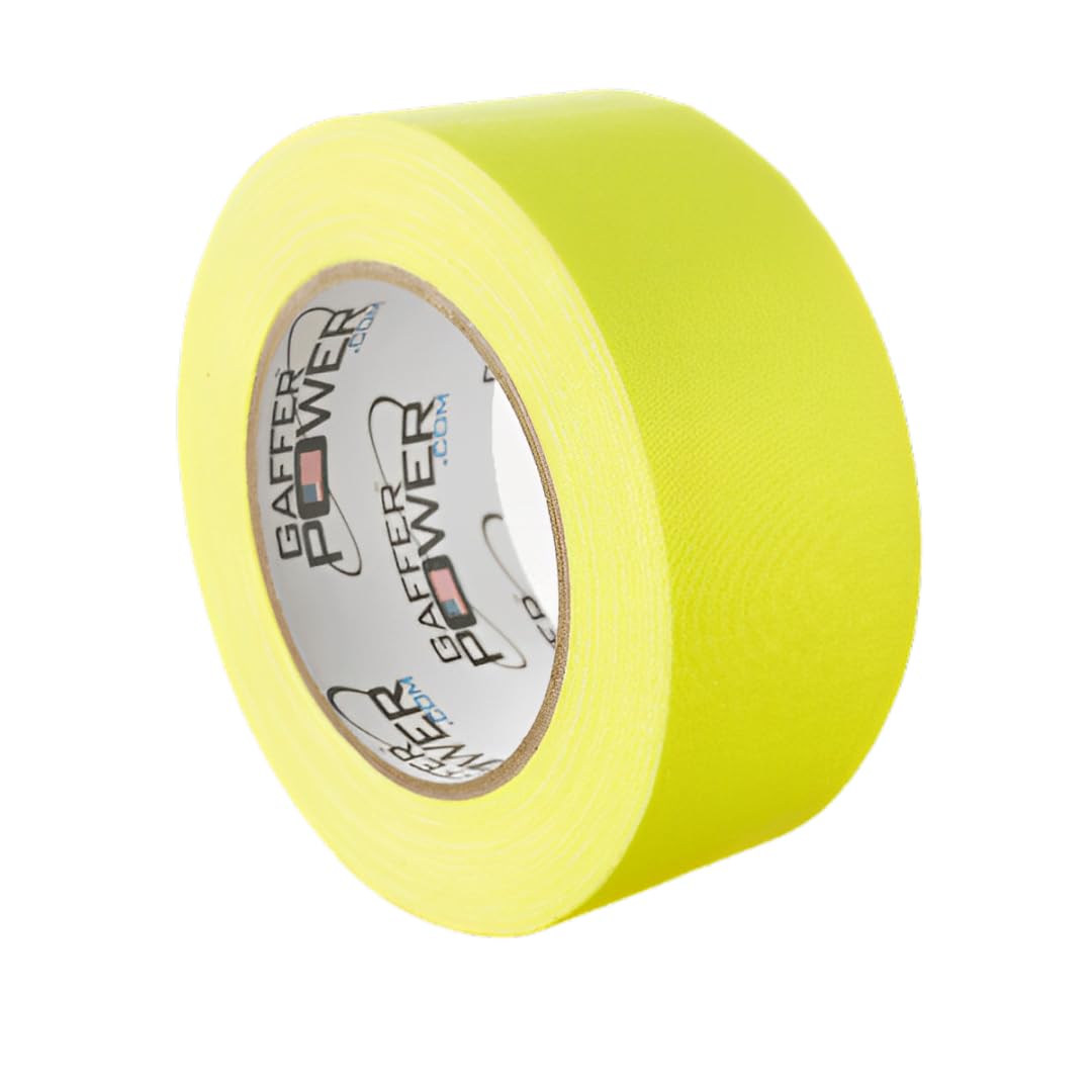 Gaffer Power Proudly Made in The USA, Real Professional Grade Gaffer Tape, Heavy Duty Gaffers Tape, Non-Reflective, Multipurpose. 2 Inches x 30 Yards, Black