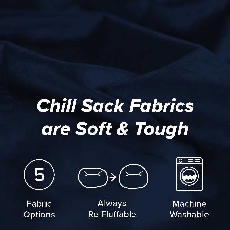 Chill Sack Bean Bag Chair: Giant 5' Memory Foam Furniture Bean Bag - Big Sofa with Soft Micro Fiber Cover - Black
