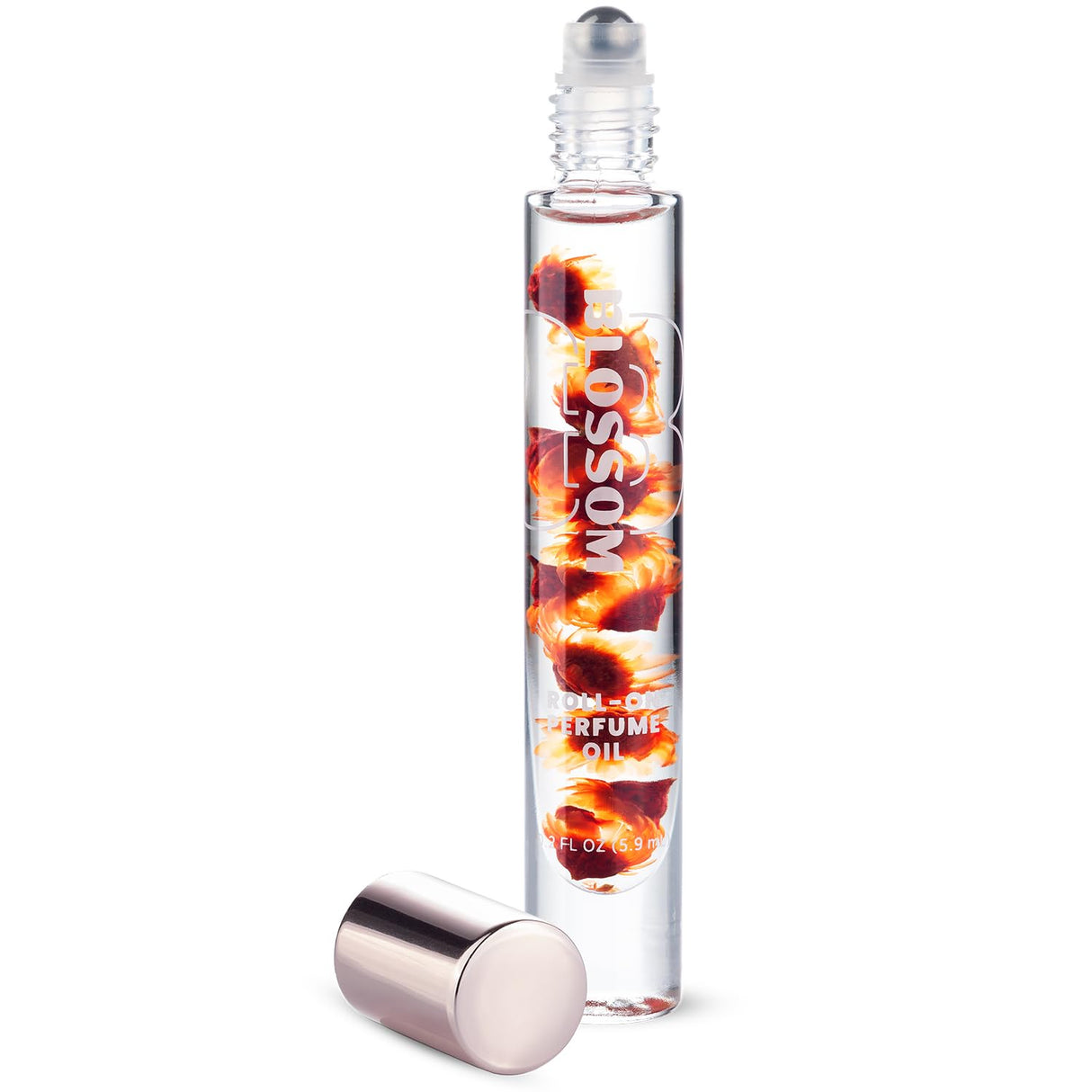 Blossom Roll on Perfume Oil for Women, Alcohol Free Rollerball Perfume with Essential Oil, Infused with Real Flowers, Made in USA, 0.20 oz (Lemon, Bergamot, Violet, White Musk), Cactus Flower