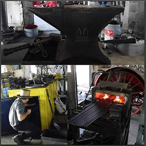 Saving Shepherd 16" Heart Dinner Bell Set - Amish Hand Forged Heavy Duty Wrought Iron Chime Hand Crafted & Made in The USA