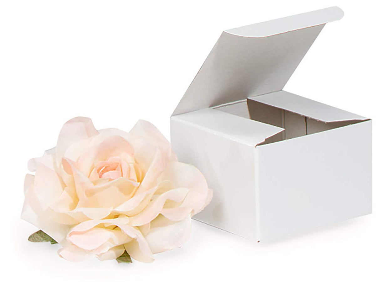 Made in USA 10-Count Recycled Brown Kraft Gift Boxes (5" X 5" X 3") with Tuck Lids for Weddings, Crafting and Baking Packaging Needs
