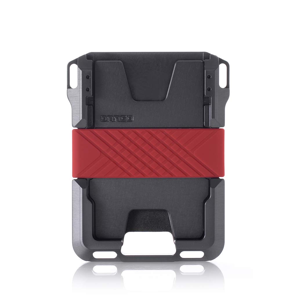 Dango Slim Minimalist Wallet for Men - RFID Blocking - Leather- Bifold, Rawhide/Raw Aluminum