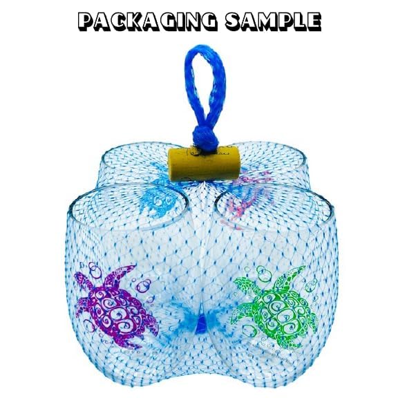 Set of 4 Shatterproof Designer 16 oz Plastic Wine Glasses MADE in the USA (CHRISTMAS)