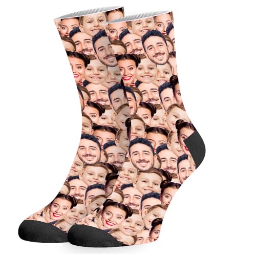 Custom Socks with Picture:Made in USA,Customized Face Socks,Personalized Socks Memorial Gift for Men Women Kid