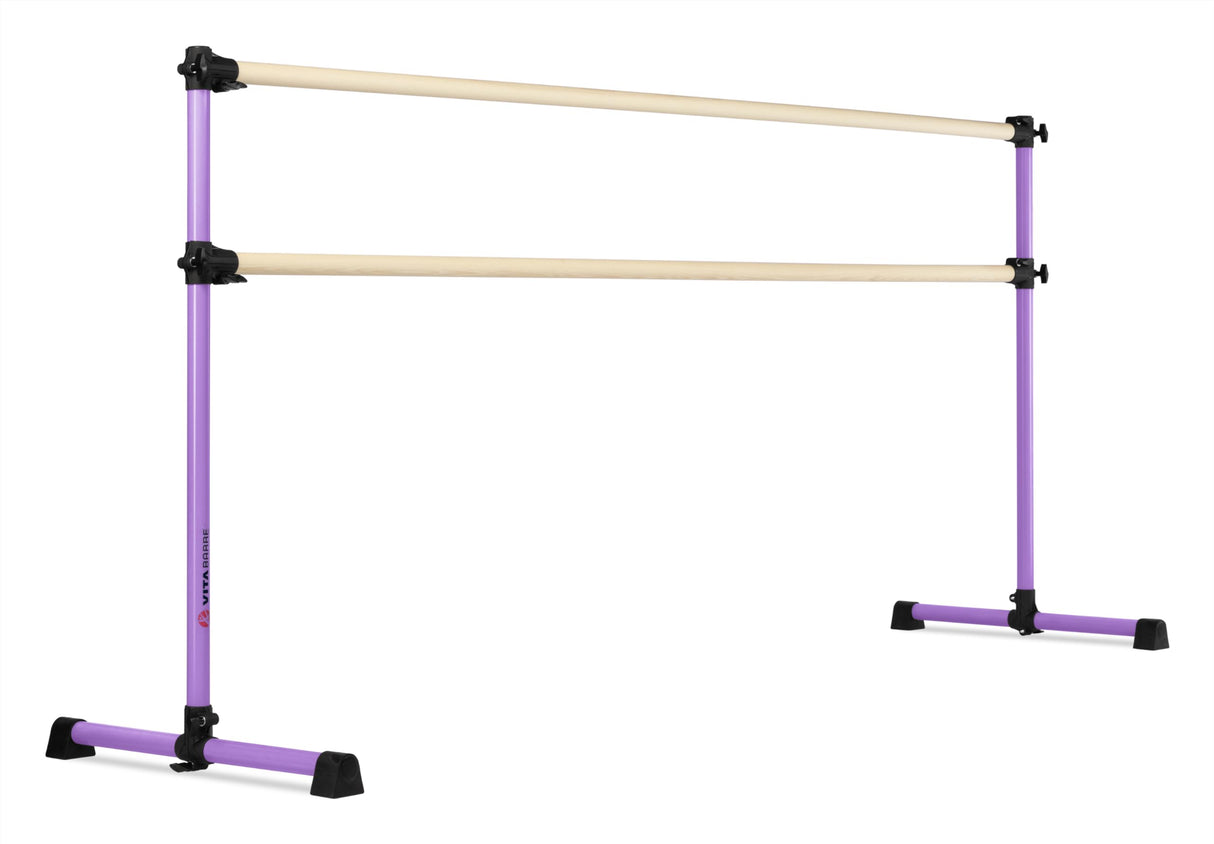 VITA Barre Portable Freestanding Double Ballet Barre, Prodigy, Wood | Adjustable Height, USA Made, Home or Gym Exercise Equipment for Kids & Adults | Dance, Fitness, Pilates