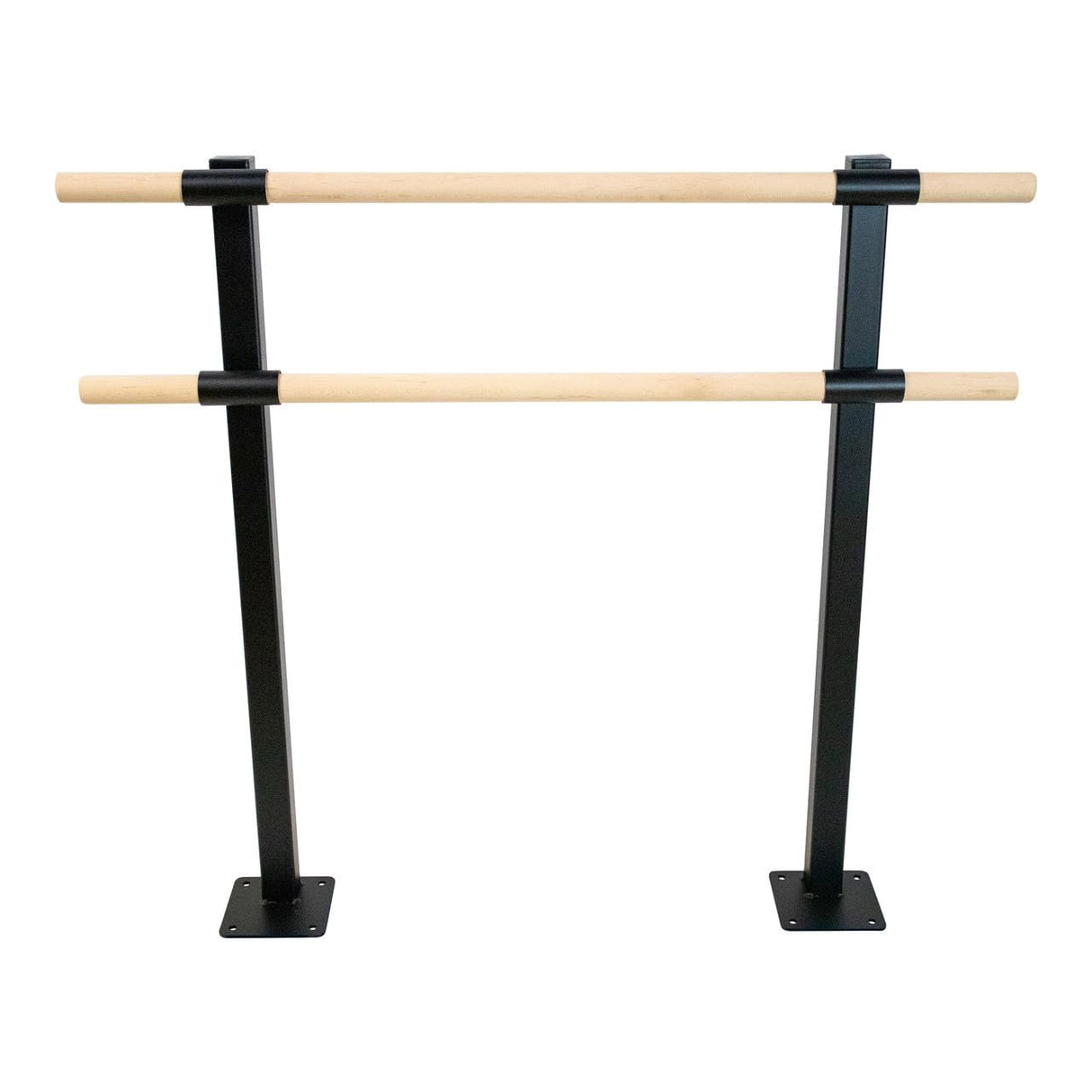 Vita Vibe - USA Made - Traditional Wood Double Barre Fixed Height Floor Mount Ballet Barre - Stretch/Dance Bar - 4 FT- 40 FT