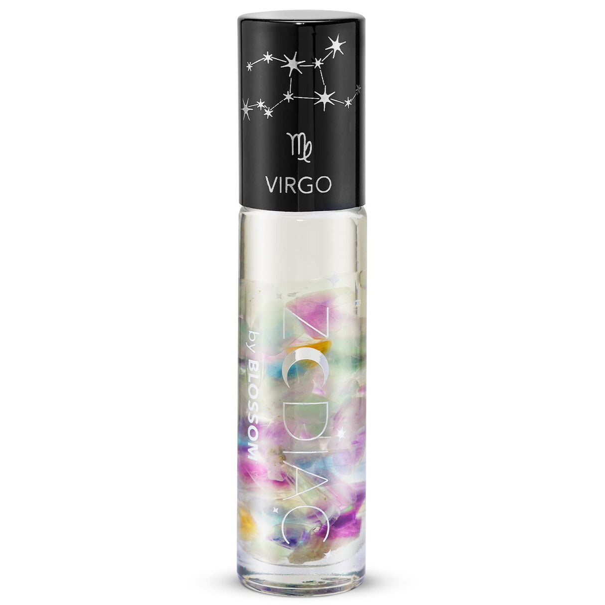 Blossom Zodiac Sign Roll-On Lip Gloss, Vanilla Scented + Moisturizing with Crystals, Made in USA, 0.20 fl. oz./5.9ml, Aquarius