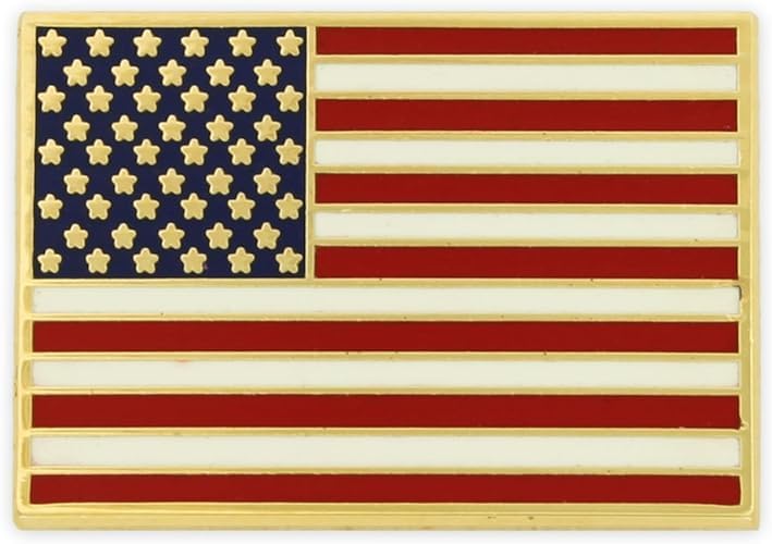 PinMart's 2 Pack Made in the USA American Flag Enamel Lapel Pins
