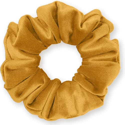 Velvet Scrunchies 3-Pack Gift Set Premium Plush Ponytail Holder Made in the USA Burgundy Forest Black
