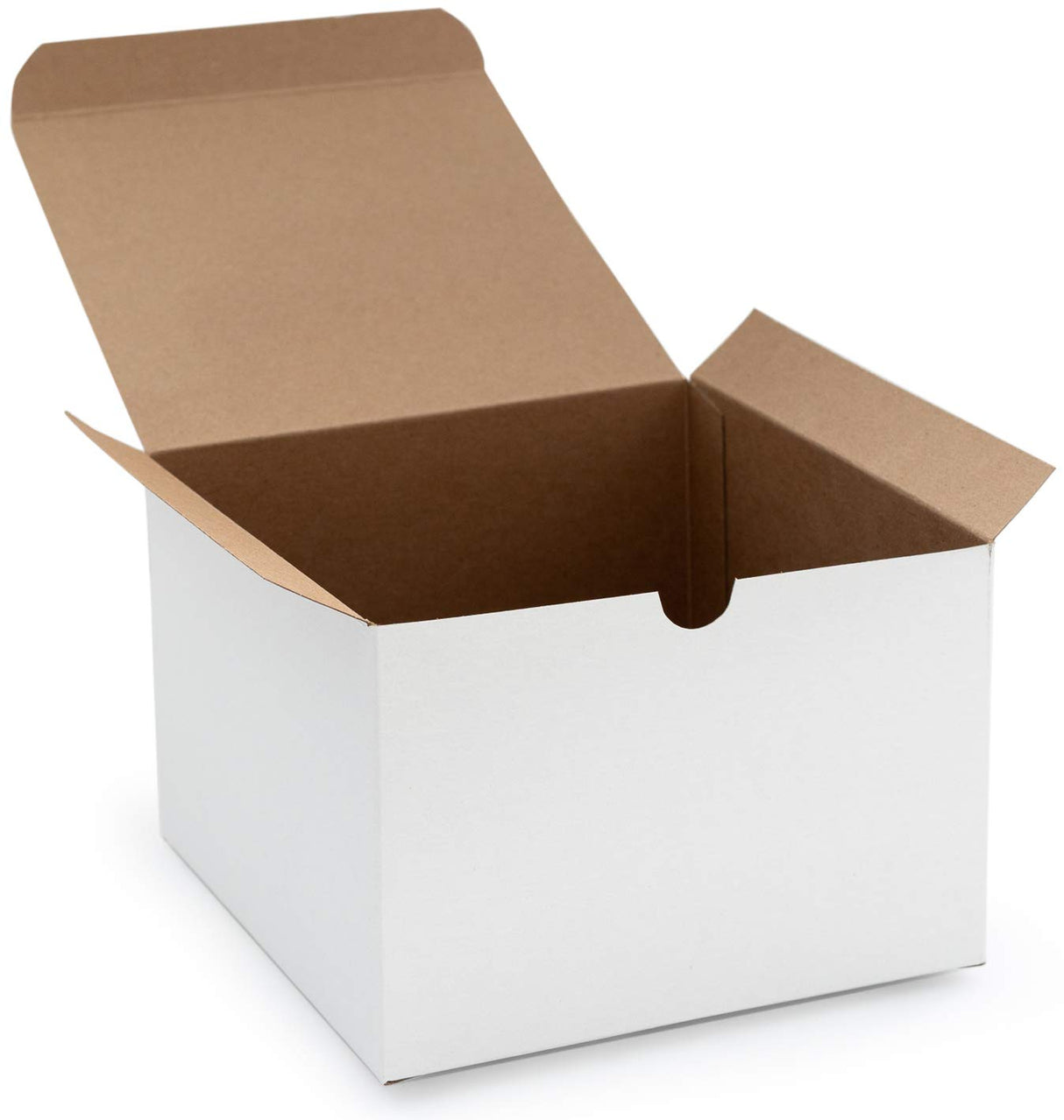 Made in USA 10-Count Recycled Brown Kraft Gift Boxes (5" X 5" X 3") with Tuck Lids for Weddings, Crafting and Baking Packaging Needs