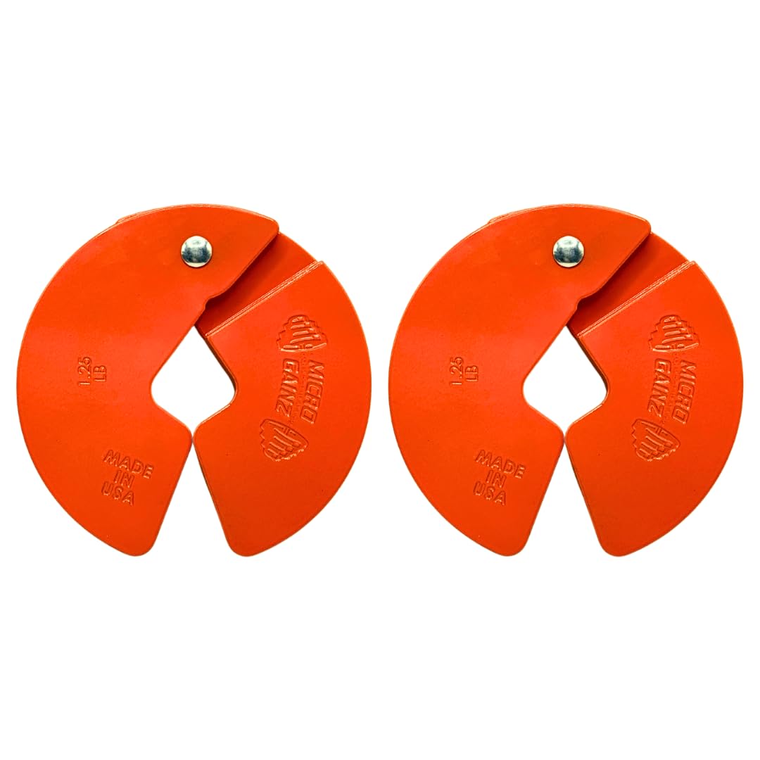 Micro Gainz Dumbbell Fractional 1.25lb Weight Plate, Ideal for Micro Loading, (Choose Color) 2 Piece Fractional Weight Plates, Designed for Dumbbell Training, Made In USA