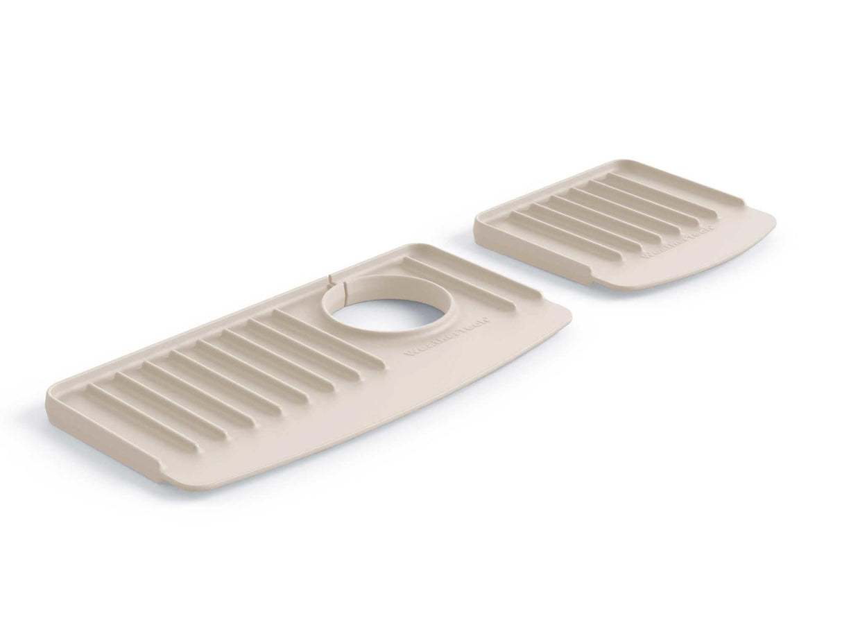 WeatherTech FaucetMat Duo - Protect Your Kitchen & Bathroom Countertops - Dark Grey/Slate