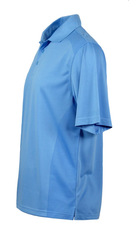 Akwa Men's Dry Wicking Golf Polo Body Mapping Mesh Design 100% Polyester Seamless Ventilation Zones