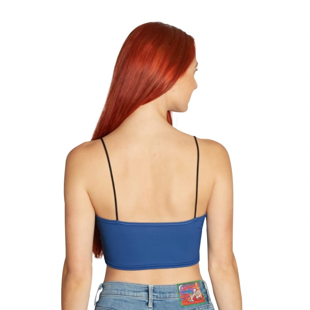 Lojobands Women's Tailgate Outfit College Spaghetti Tank Top Crop Top Made in USA One Size Fits Most