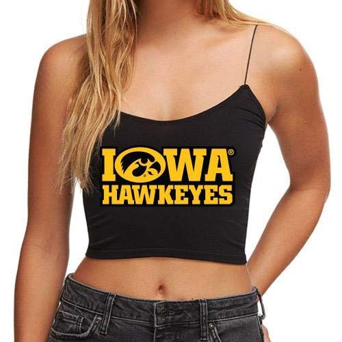 Lojobands Women's Tailgate Outfit College Spaghetti Tank Top Crop Top Made in USA One Size Fits Most