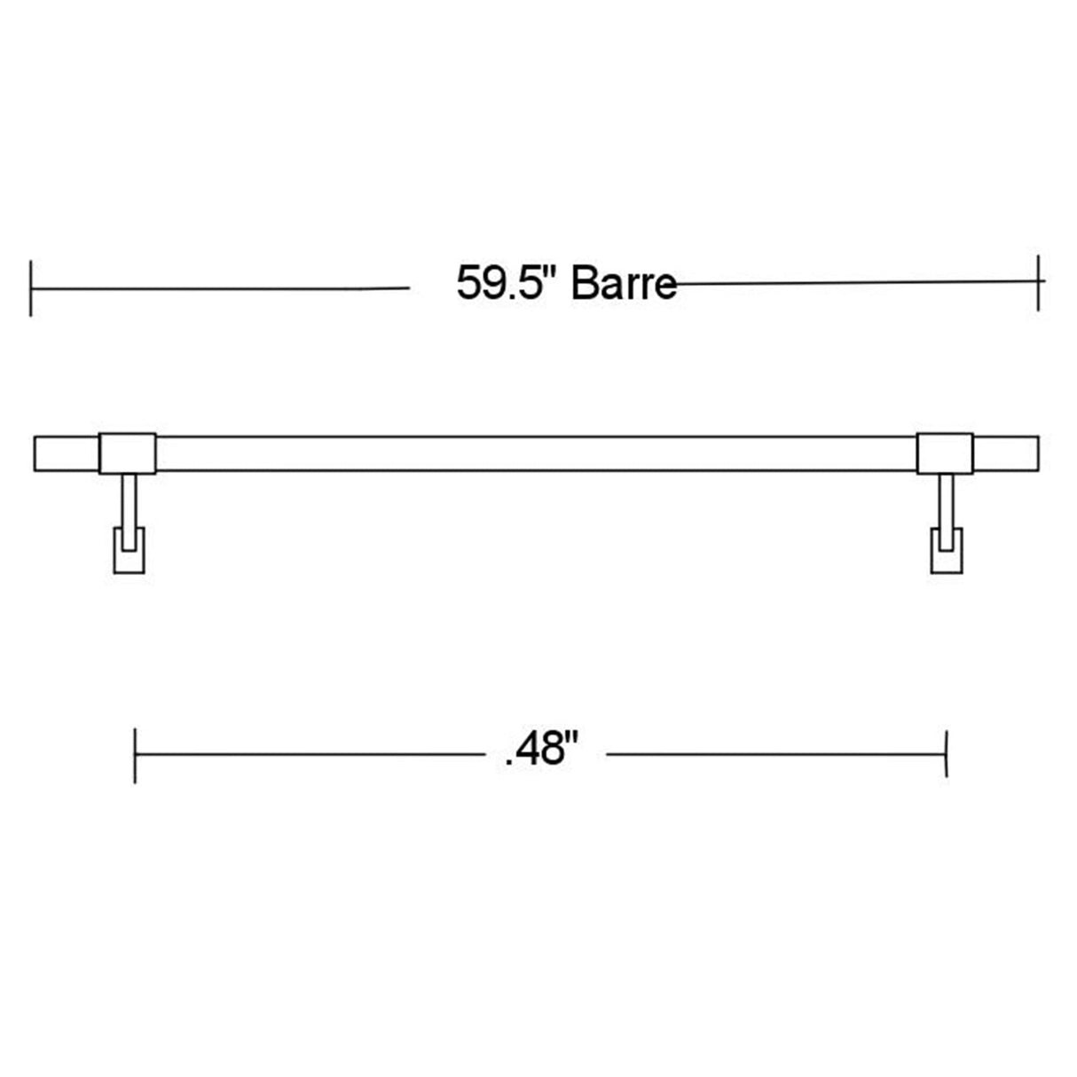 VITA Barre Wall-Mounted Single Ballet Barre, Classic WB15, Wood | Fixed Height, Made in USA, Home, Studio or Gym Exercise Equipment for Kids & Adults | Dance, Fitness, Pilates