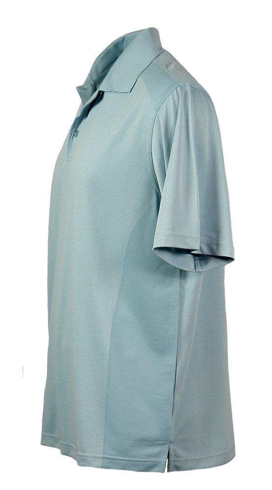 Akwa Men's Dry Wicking Golf Polo Body Mapping Mesh Design 100% Polyester Seamless Ventilation Zones